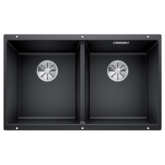 Blanco Double Bowl Undermount Sink - Rock Grey
