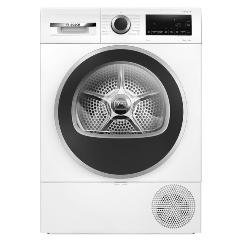 Bosch 9kg Heat Pump Condenser Dryer - White (Series 6)