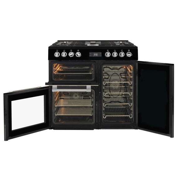 Beko 90cm Dual Fuel Freestanding Cooker - Black