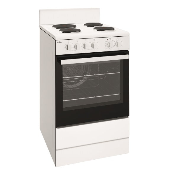 Chef 54cm Freestanding Electric Cooker - White