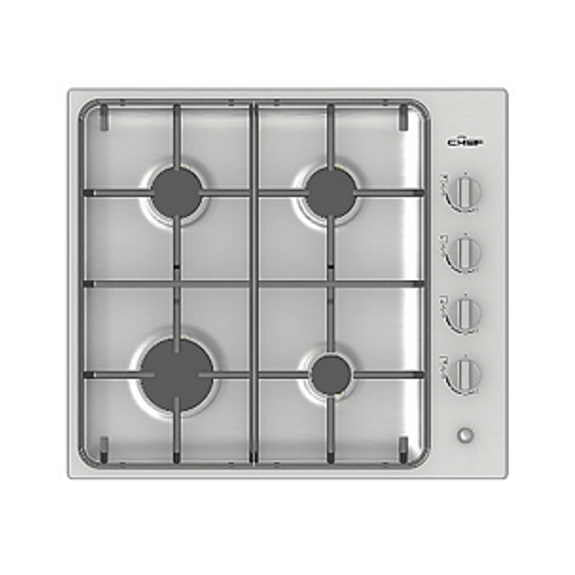 Chef 60cm Gas Cooktop - Stainless Steel