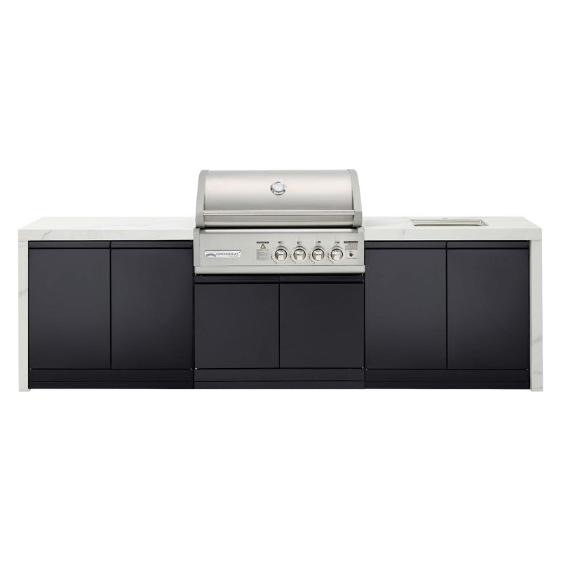 Crossray Premium 4B Outdoor Kitchens with Sink - White