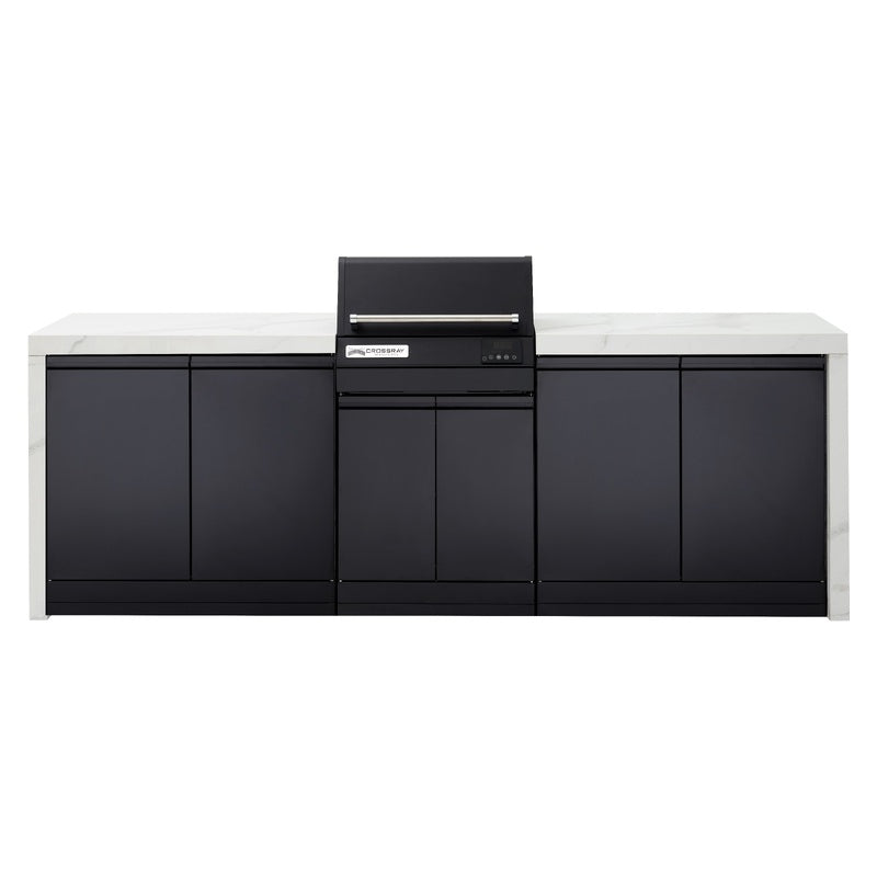Crossray Extreme Electric Outdoor BBQ Kitchen White Sintered Stone Benchtop