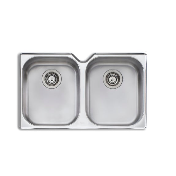 Oliveri Diaz Double Bowl Sink - Stainless Steel