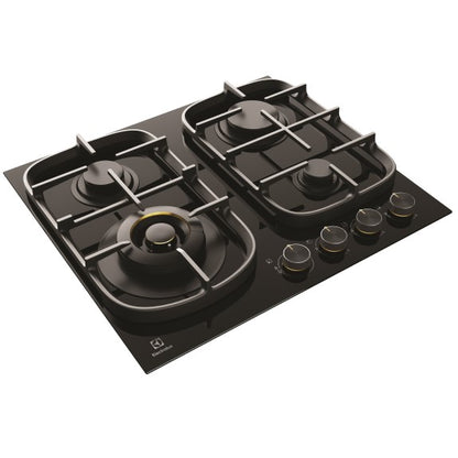 Electrolux 60cm UltimateTaste 500 Gas Cooktop - Black Glass