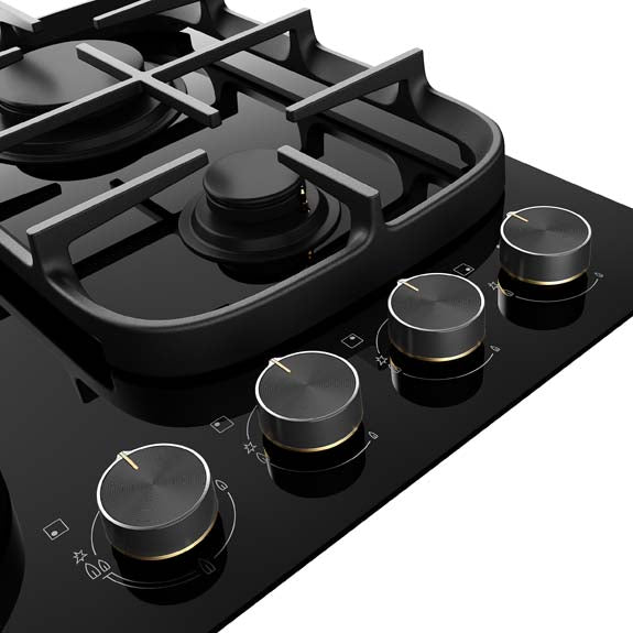Electrolux 60cm UltimateTaste 500 Gas Cooktop - Black Glass