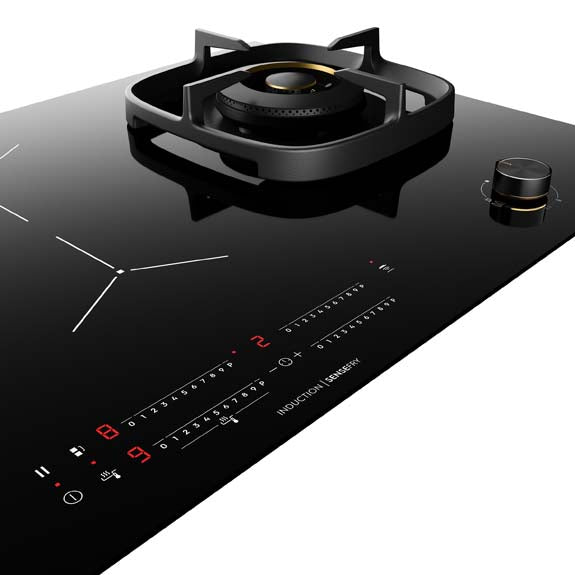 Electrolux 90cm UltimateTaste 900 Induction Cooktop with Gas Hob - Black