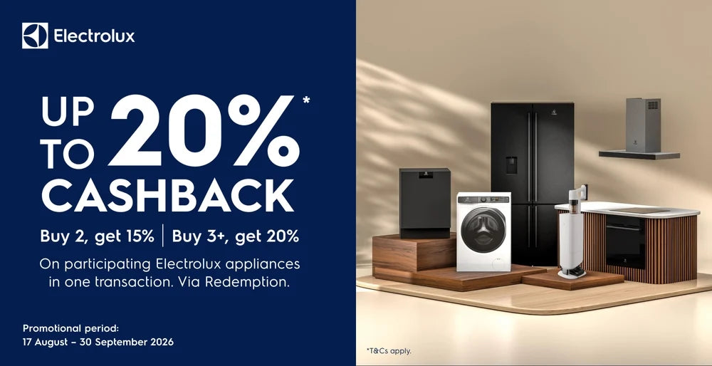 Up to 20% Cashback with Electrolux