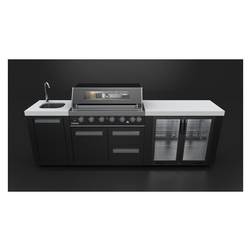 Everdure Oasis Outdoor Kitchen 6 Burner Sink and Beverage Cooler