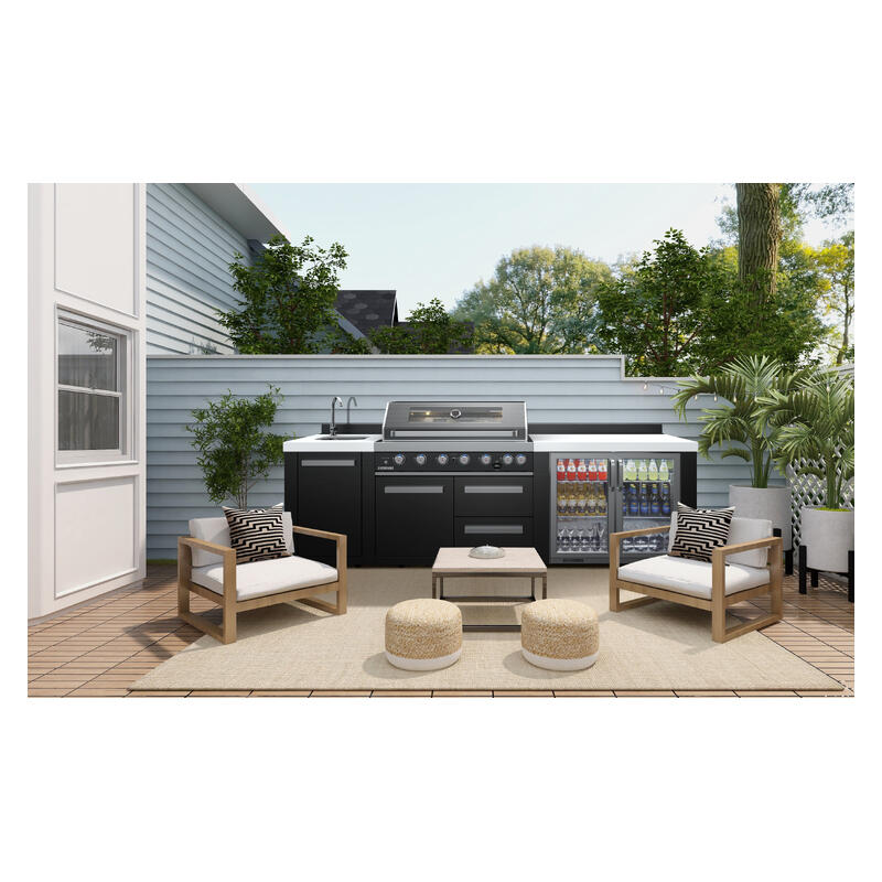 Everdure Oasis Outdoor Kitchen 6 Burner Sink and Beverage Cooler