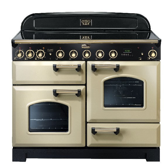 Falcon 110cm Classic Deluxe Induction Range Cooker - Cream/Brass