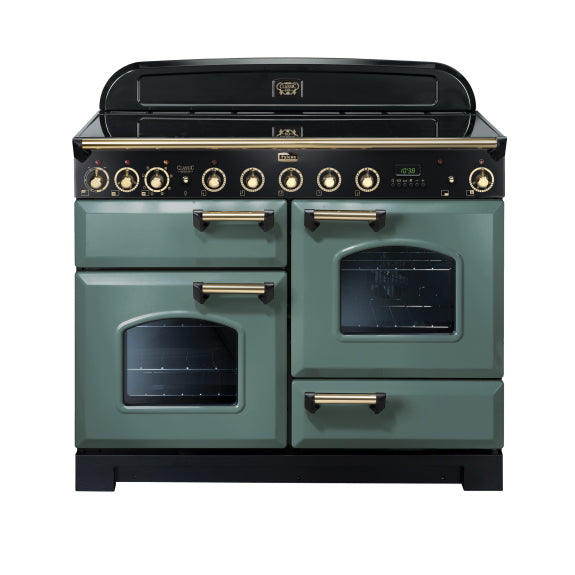 Falcon 110cm Classic Deluxe Induction Range Cooker - Mineral Green/Brass