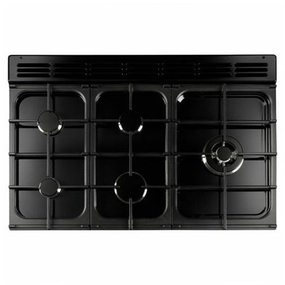 Falcon 90cm Classic Deluxe Dual Fuel Cooker - Slate/Brass