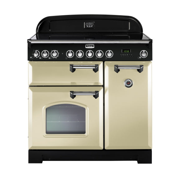 Falcon 90cm Classic Deluxe Induction Range Cooker - Cream Chrome
