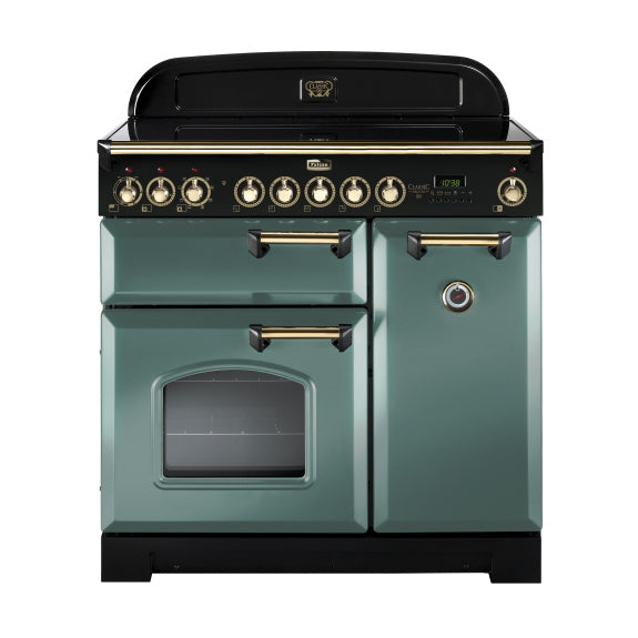 Falcon 90cm Classic Deluxe Induction Range Cooker - Mineral Green Brass