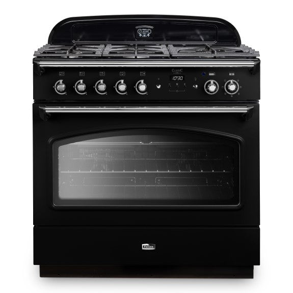 Falcon Classic FX 90cm Dual Fuel Range Cooker Black/Chrome