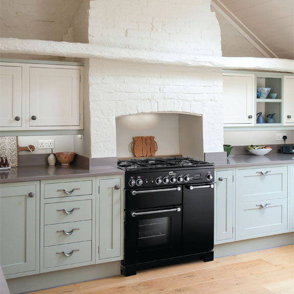 Falcon 90cm Kitchener Dual Fuel Freestanding Cooker - Black
