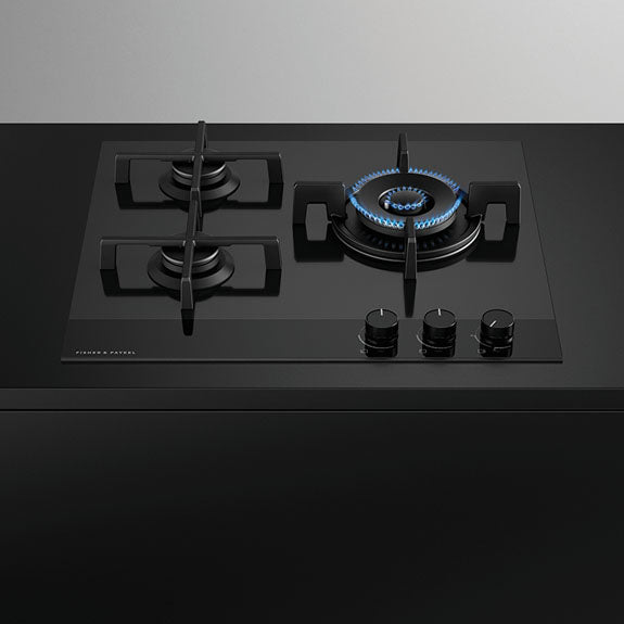 Fisher & Paykel 60cm Series 9 3 Burner Gas Cooktop, LPG