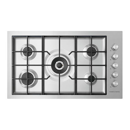Fisher & Paykel 90cm Series 9 5 Burner Gas Cooktop, Flush Fit, Natural Gas