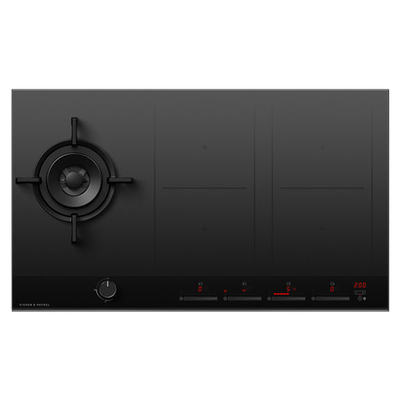 Fisher & Paykel 90cm Series 9 1 Burner + 4 Zone Hybrid Cooktop, 2 SmartZones, LPG