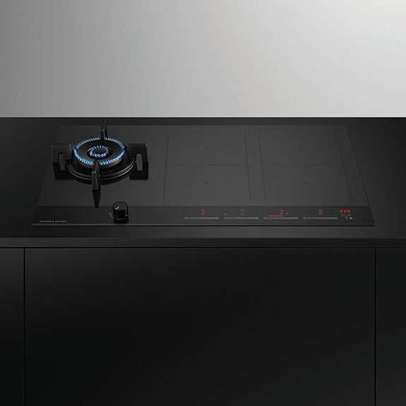 Fisher & Paykel 90cm Series 9 1 Burner + 4 Zone Hybrid Cooktop, 2 SmartZones, Natural Gas