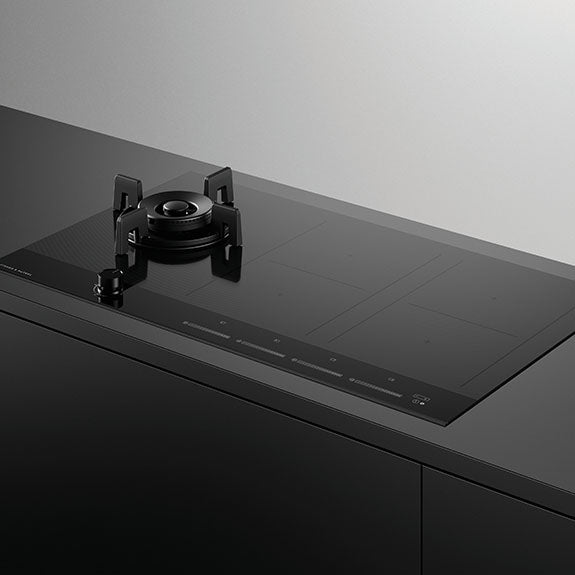 Fisher & Paykel 90cm Series 9 1 Burner + 4 Zone Hybrid Cooktop, 2 SmartZones, Natural Gas
