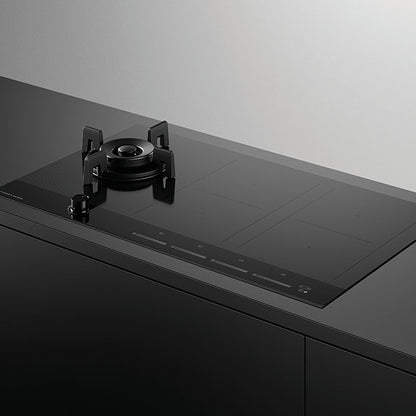 Fisher & Paykel 90cm Series 9 1 Burner + 4 Zone Hybrid Cooktop, 2 SmartZones, Natural Gas