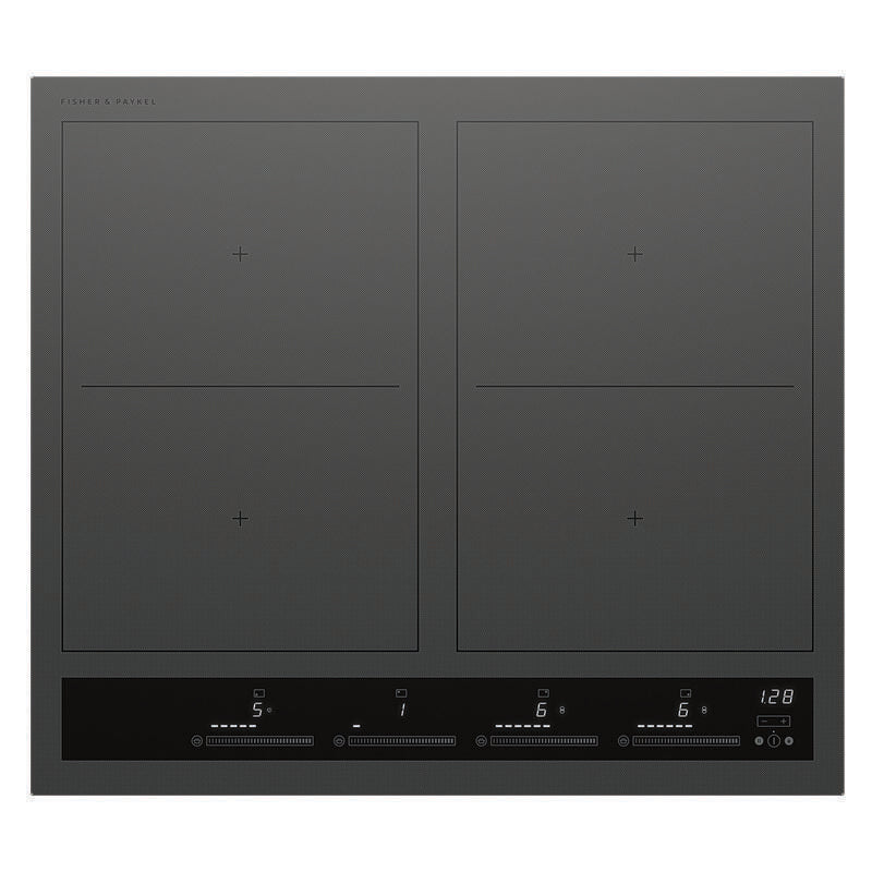 Fisher & Paykel 60cm 4 Zone Induction Cooktop: 2 Smart Zones - Grey (Series 7)