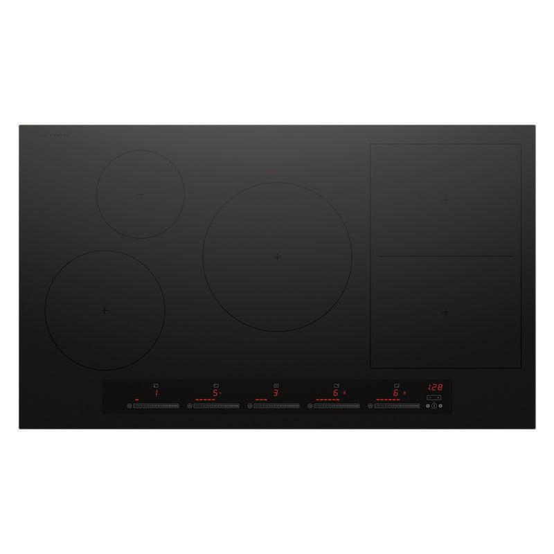 Fisher & Paykel 90cm 5 Zone Induction Cooktop: Smart Zone - Black (Series 7)
