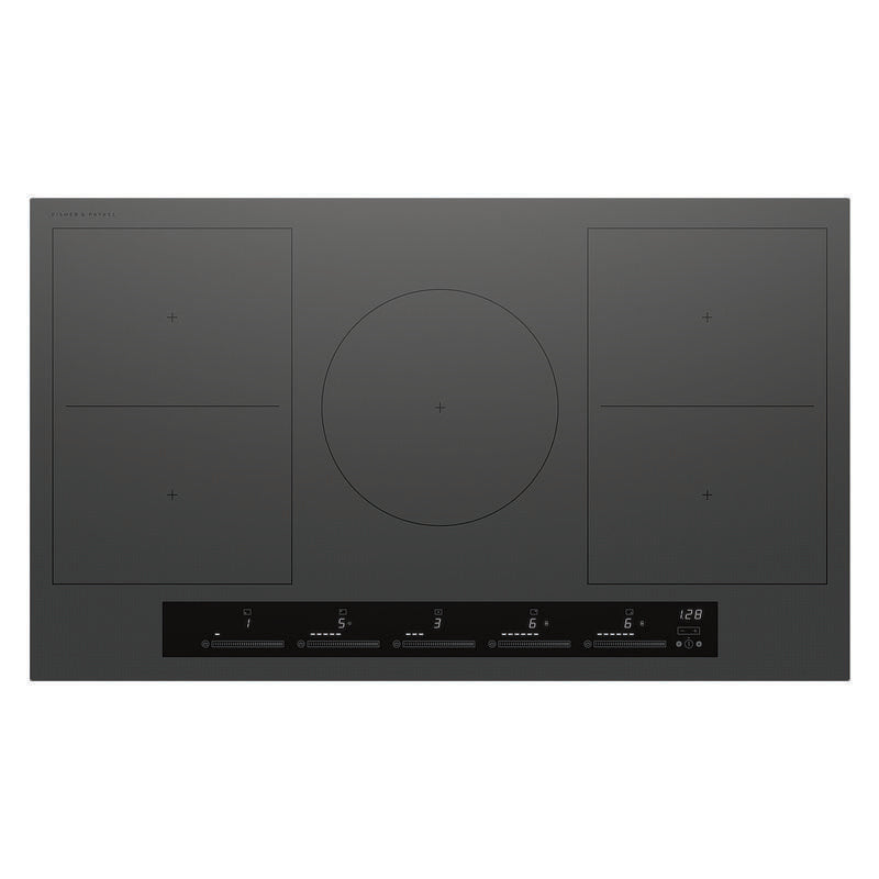 Fisher & Paykel 90cm 5 Zone Induction Cooktop: 2 Smart Zones - Grey (Series 7)