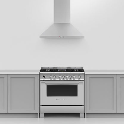 Fisher & Paykel 90cm Series 7 Pyramid Chimney Wall Rangehood