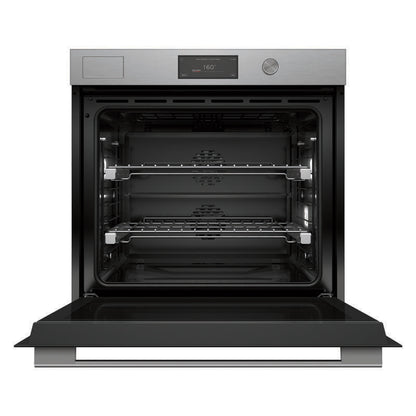 Fisher & Paykel 76cm Contemporary Pyrolytic Steam Assist Oven - Brushed Silver Glass (Series 11)