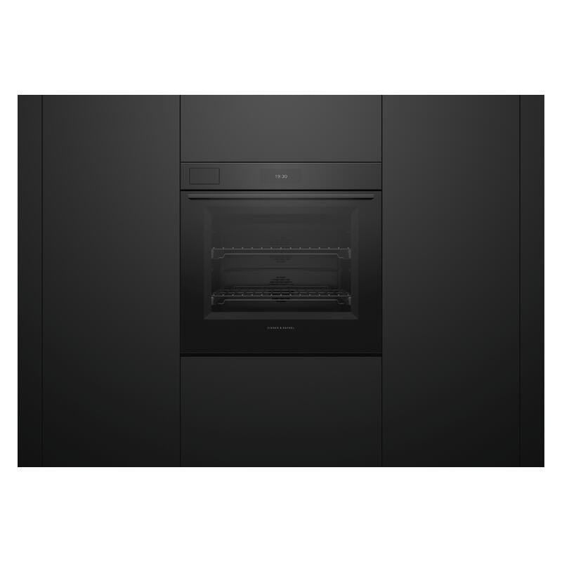 Fisher & Paykel 76cm Pyrolytic Built-In Steam Assist Oven with 17 Functions - Black Glass (Minimal - Series 11)