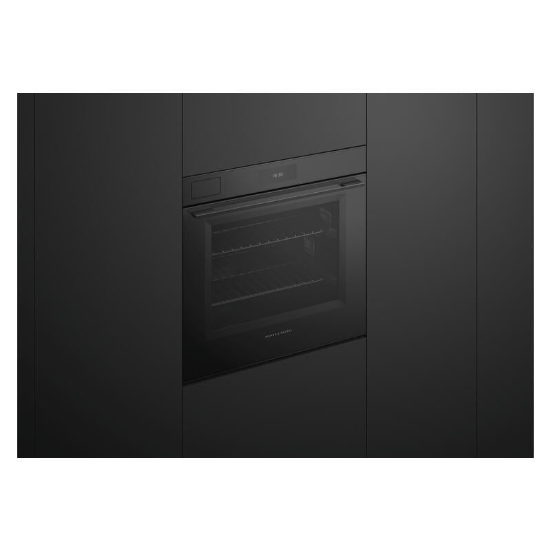 Fisher & Paykel 76cm Pyrolytic Built-In Steam Assist Oven with 17 Functions - Black Glass (Minimal - Series 11)