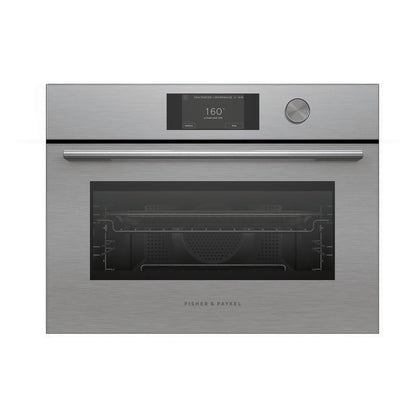 Fisher & Paykel 60cm Contemporary Compact Combi-Microwave Oven - Brushed Silver Glass (Series 7)