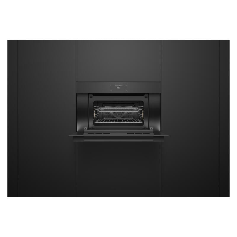 Fisher & Paykel 76cm Built-In Compact Combination Microwave Oven with 17 Functions - Black Glass (Minimal - Series 9)
