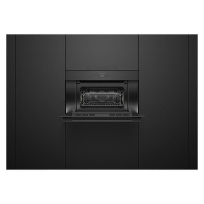 Fisher & Paykel 76cm Built-In Compact Combination Microwave Oven with 17 Functions - Black Glass (Minimal - Series 9)