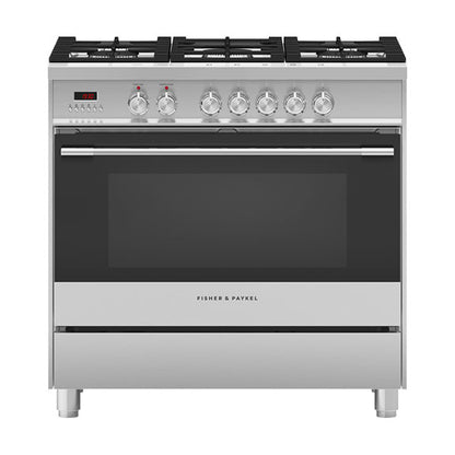 Fisher & Paykel 90cm Series 5 Classic 5 Burner Dual Fuel Cooker