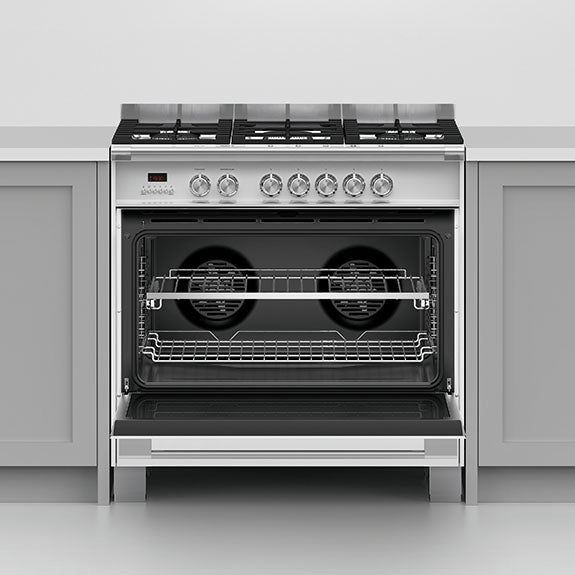 Fisher & Paykel 90cm Series 7 Classic 5 Burner Dual Fuel Cooker