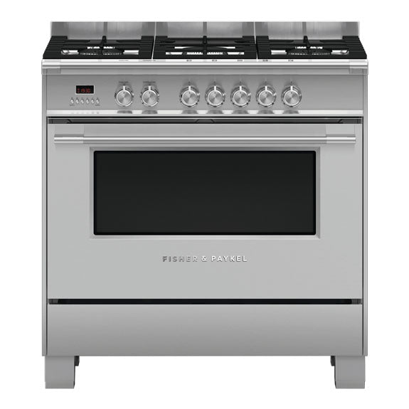 Fisher & Paykel 90cm Series 7 Classic 5 Burner Dual Fuel Cooker