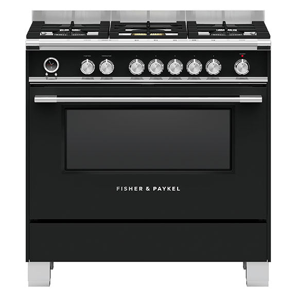 Fisher & Paykel 90cm Series 9 Classic 5 Burner Dual Fuel Pyrolytic Cooker