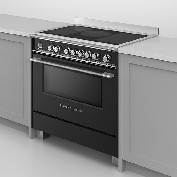 Fisher & Paykel 90cm Series 9 Classic 5 Zone Induction Pyrolytic Cooker, 2 SmartZones