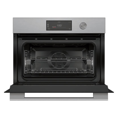Fisher & Paykel 60cm Contemporary Compact Combi-Steam Oven - Brushed Silver Glass (Series 11)