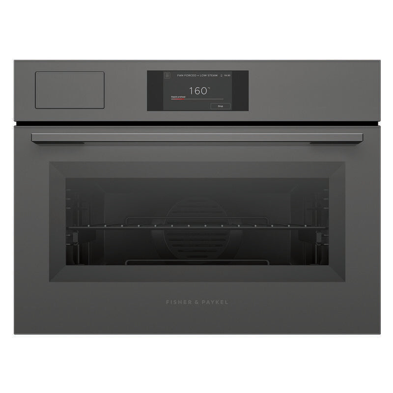 Fisher & Paykel 60cm Minimal Compact Combi-Steam Oven - Grey Glass (Series 7)