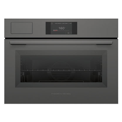 Fisher & Paykel 60cm Minimal Compact Combi-Steam Oven - Grey Glass (Series 7)