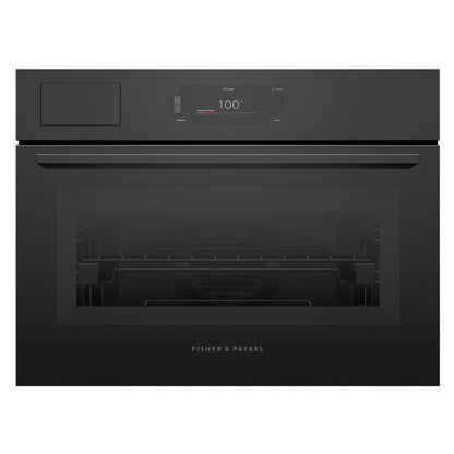 Fisher & Paykel 60cm Minimal Compact Combi-Steam - Black Glass (Series 9)