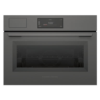 Fisher & Paykel 60cm Minimal Compact Combi-Steam Oven - Grey Glass (Series 9)