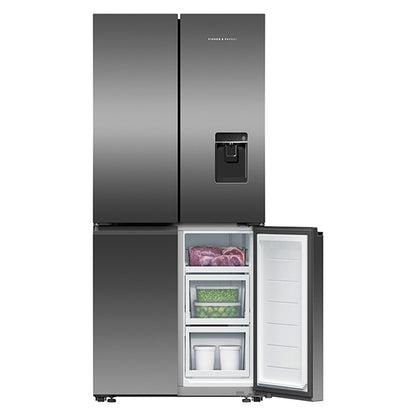 Fisher & Paykel 498L Series 7 Quad Door Refrigerator Freezer, Ice & Water