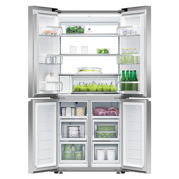 Fisher & Paykel 498L Series 7 Quad Door Refrigerator Freezer, Ice & Water