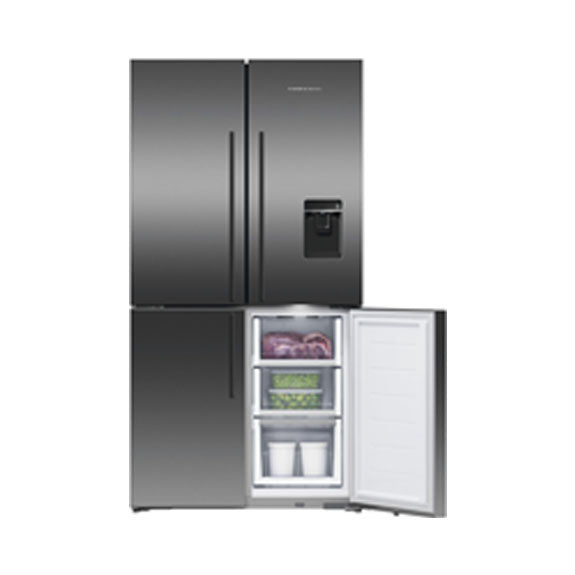 Fisher & Paykel 538 Litre Quad Door Refrigerator - Black Stainless Steel